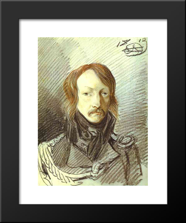 Portrait Of A. P. Lanskoy 20x24 Black Modern Wood Framed Art Print Poster by Orlowski, Alexander