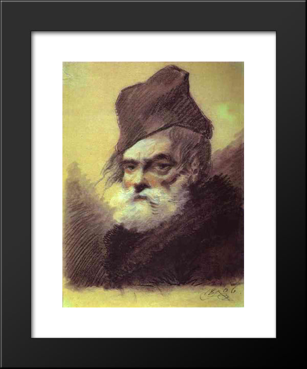 Portrait Of Artamon Denisov 20x24 Black Modern Wood Framed Art Print Poster by Orlowski, Alexander