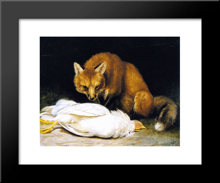 The Fox - Fair Game 20x24 Black Modern Wood Framed Art Print Poster by Pope, Alexander