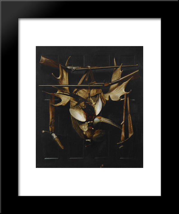 Trophies Of The Hunt 20x24 Black Modern Wood Framed Art Print Poster by Pope, Alexander