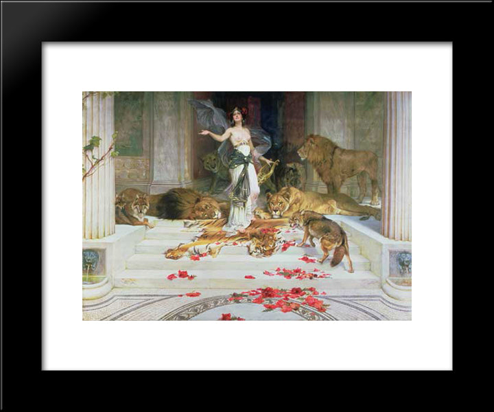 Circe 20x24 Black Modern Wood Framed Art Print Poster by Cabanel, Alexandre