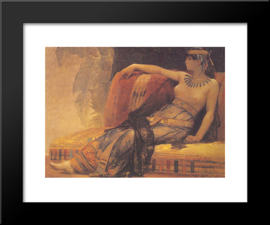 Cleopatra, Preparatory Study For 'Cleopatra Testing Poisons On The Condemned Prisoners' 20x24 Black Modern Wood Framed Art Print Poster by Cabanel, Alexandre