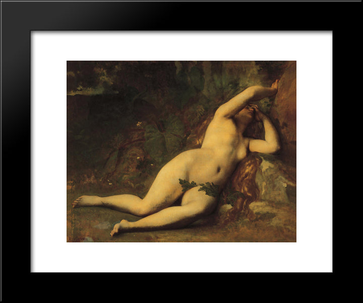 Eve After The Fall 20x24 Black Modern Wood Framed Art Print Poster by Cabanel, Alexandre