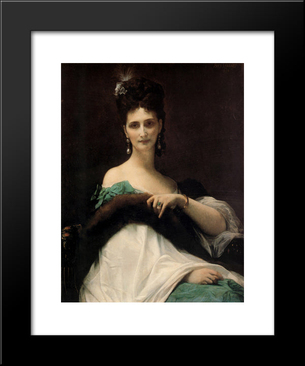 La Comtesse De Keller 20x24 Black Modern Wood Framed Art Print Poster by Cabanel, Alexandre