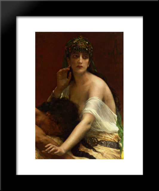 Samson And Delilah 20x24 Black Modern Wood Framed Art Print Poster by Cabanel, Alexandre