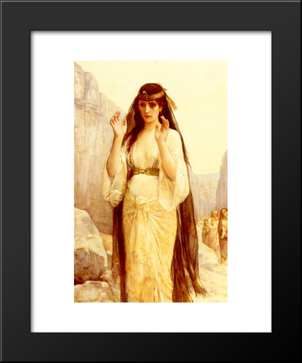 The Daughter Of Jephthah 20x24 Black Modern Wood Framed Art Print Poster by Cabanel, Alexandre