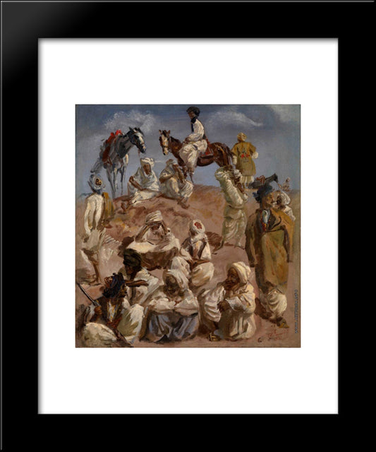 Afgans 20x24 Black Modern Wood Framed Art Print Poster by Jacovleff, Alexandre
