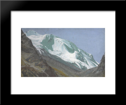 Glacier In The Pamir 20x24 Black Modern Wood Framed Art Print Poster by Jacovleff, Alexandre