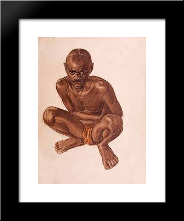 Masua From The Tic-Tic Tribe 20x24 Black Modern Wood Framed Art Print Poster by Jacovleff, Alexandre