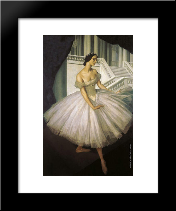 Portrait Of Anna Pavlova 20x24 Black Modern Wood Framed Art Print Poster by Jacovleff, Alexandre