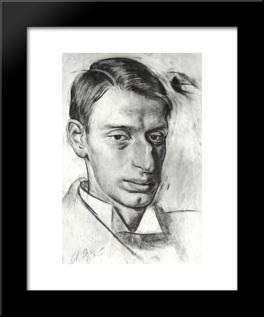 Portrait Of Nikolay Radlov 20x24 Black Modern Wood Framed Art Print Poster by Jacovleff, Alexandre