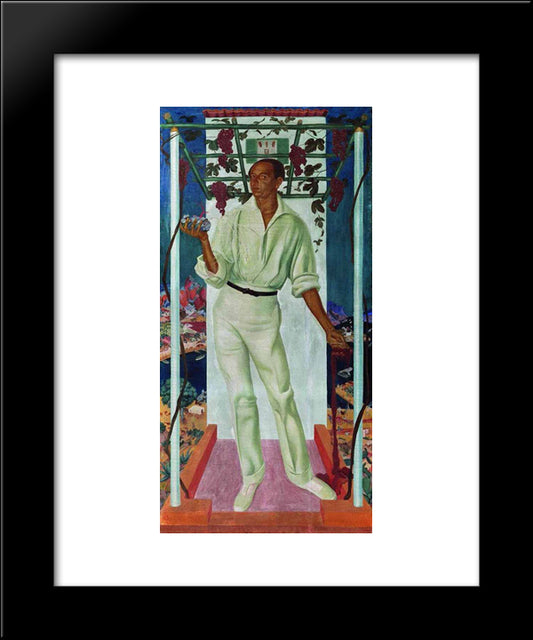 Portrait Of The Mexican Artist Roberto Montenegro 20x24 Black Modern Wood Framed Art Print Poster by Jacovleff, Alexandre