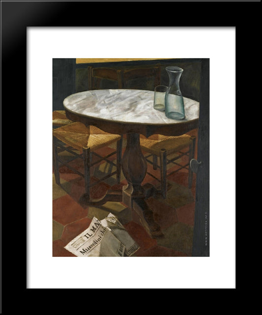 Still Life With A Table 20x24 Black Modern Wood Framed Art Print Poster by Jacovleff, Alexandre