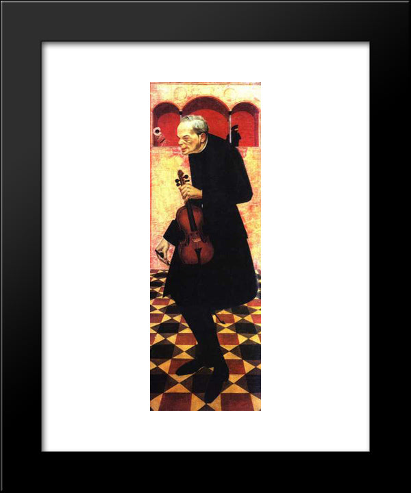 Violinist 20x24 Black Modern Wood Framed Art Print Poster by Jacovleff, Alexandre