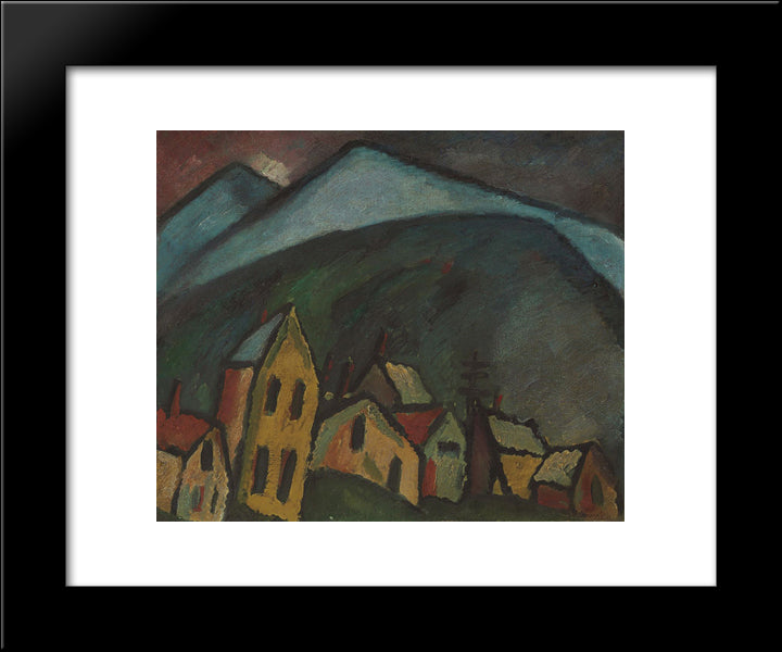 Berglandschaft Mit Hausern 20x24 Black Modern Wood Framed Art Print Poster by von Jawlensky, Alexej