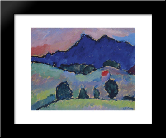 Blauer Berg 20x24 Black Modern Wood Framed Art Print Poster by von Jawlensky, Alexej