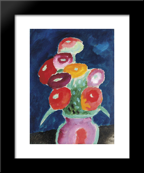 Blumen In Einer Vase 20x24 Black Modern Wood Framed Art Print Poster by von Jawlensky, Alexej