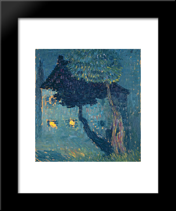 Cottage In The Woods 20x24 Black Modern Wood Framed Art Print Poster by von Jawlensky, Alexej