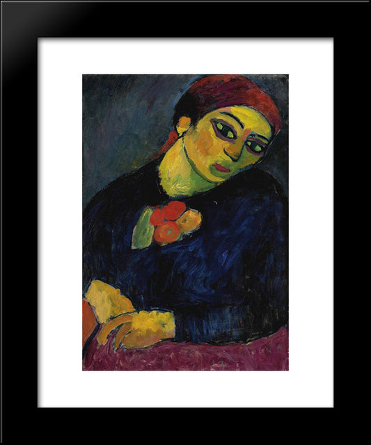 Helene 20x24 Black Modern Wood Framed Art Print Poster by von Jawlensky, Alexej