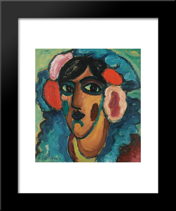 Infantin (Spanierin) 20x24 Black Modern Wood Framed Art Print Poster by von Jawlensky, Alexej