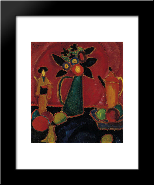 Japanese Flower 20x24 Black Modern Wood Framed Art Print Poster by von Jawlensky, Alexej