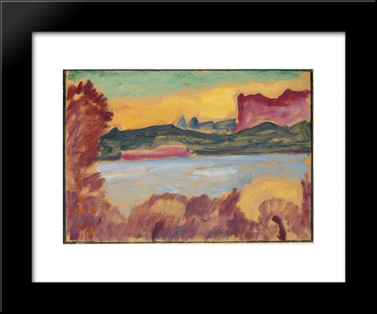 Landschaft, Genfer See 20x24 Black Modern Wood Framed Art Print Poster by von Jawlensky, Alexej