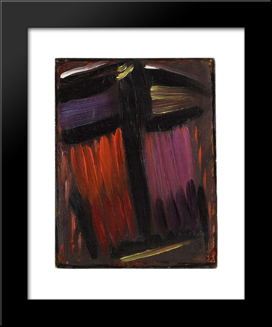 Meditation 20x24 Black Modern Wood Framed Art Print Poster by von Jawlensky, Alexej