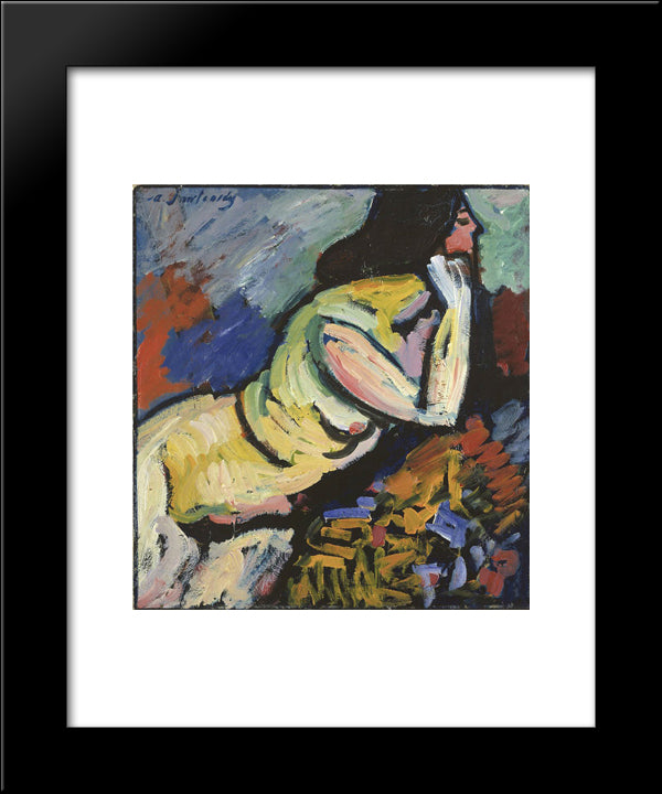 Nude 20x24 Black Modern Wood Framed Art Print Poster by von Jawlensky, Alexej