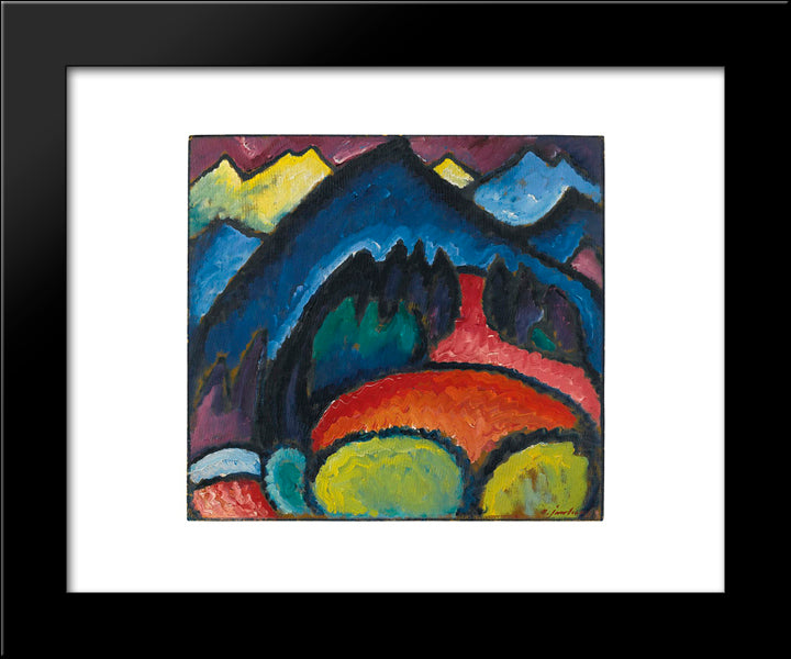 Oberstdorf - Mountains 20x24 Black Modern Wood Framed Art Print Poster by von Jawlensky, Alexej