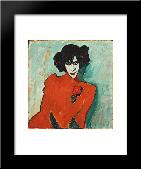 Portrait Of Alexander Sakharoff 20x24 Black Modern Wood Framed Art Print Poster by von Jawlensky, Alexej