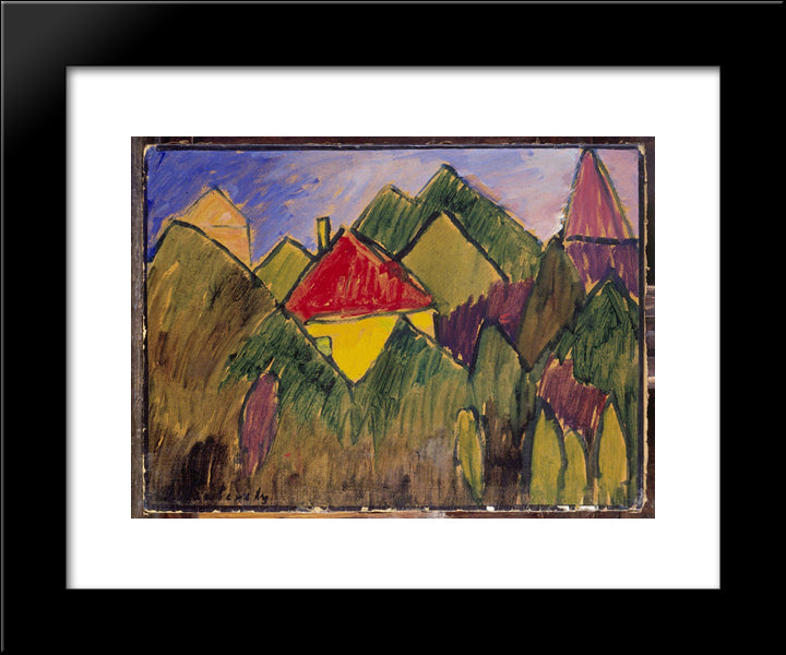 Rote Giebel - Rote Dacher 20x24 Black Modern Wood Framed Art Print Poster by von Jawlensky, Alexej