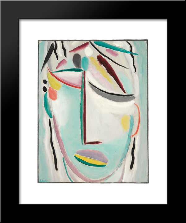 Saviour'S Face Martyr 20x24 Black Modern Wood Framed Art Print Poster by von Jawlensky, Alexej