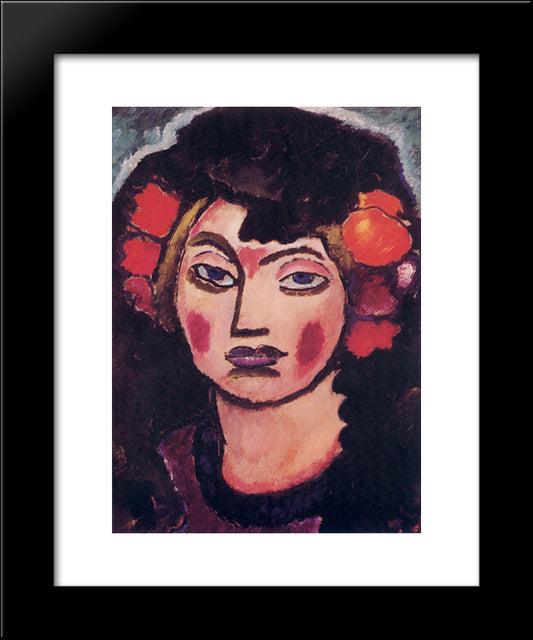 Spanish Girl 20x24 Black Modern Wood Framed Art Print Poster by von Jawlensky, Alexej