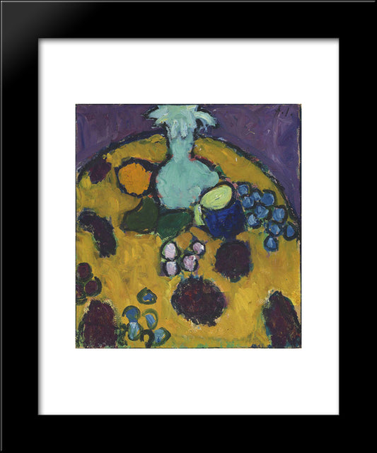 Stilleben Mit Gestickter Decke 20x24 Black Modern Wood Framed Art Print Poster by von Jawlensky, Alexej