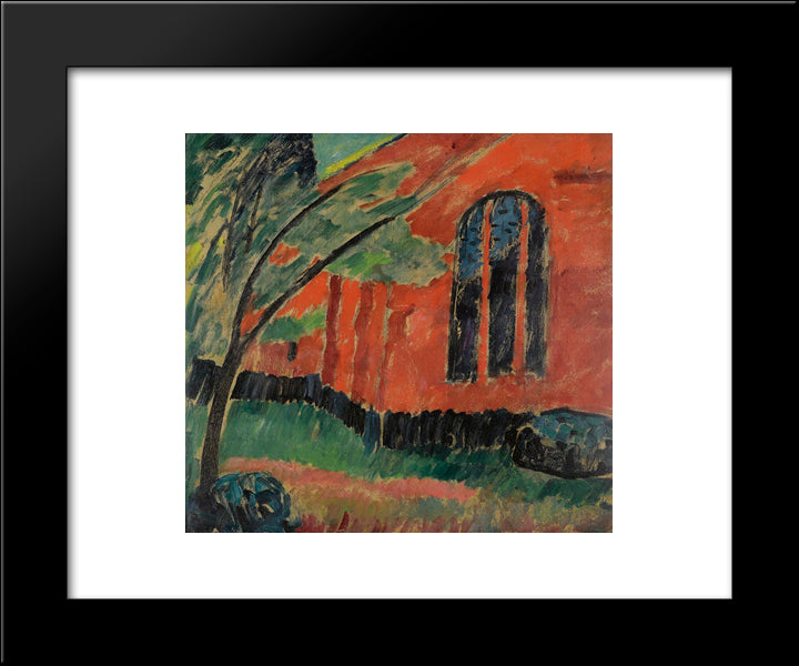 The Church In Prerow 20x24 Black Modern Wood Framed Art Print Poster by von Jawlensky, Alexej