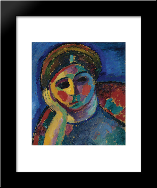 The Thinking Woman 20x24 Black Modern Wood Framed Art Print Poster by von Jawlensky, Alexej