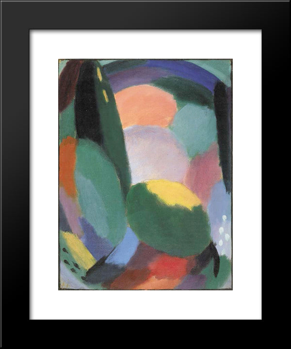 Variation Glorreicher Abend - Sommersegen Ii 20x24 Black Modern Wood Framed Art Print Poster by von Jawlensky, Alexej