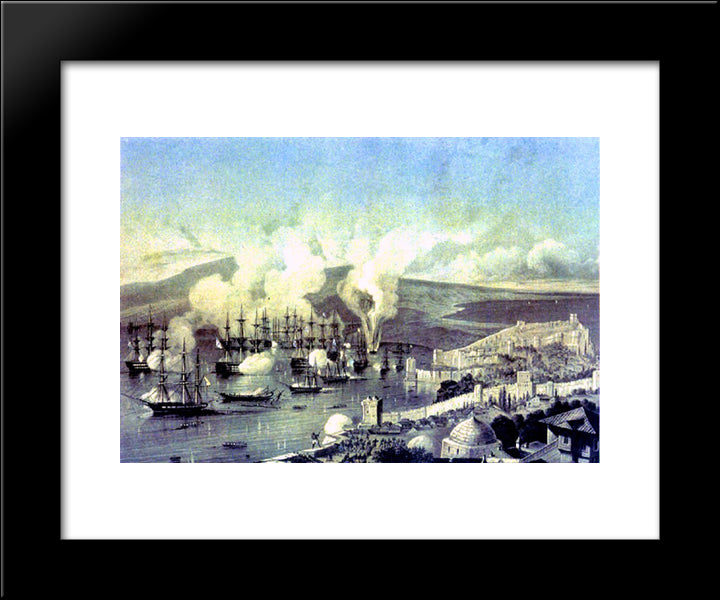 Battle Of Sinop 20x24 Black Modern Wood Framed Art Print Poster by Bogolyubov, Alexey