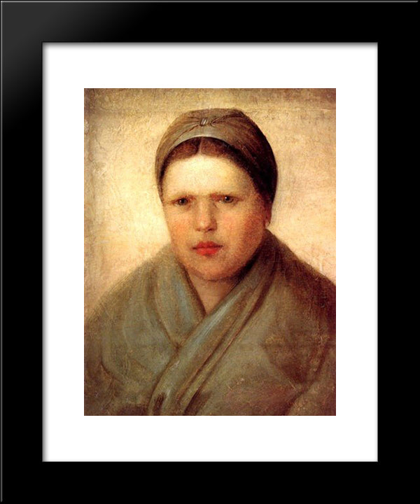 A Peasant Woman 20x24 Black Modern Wood Framed Art Print Poster by Venetsianov, Alexey
