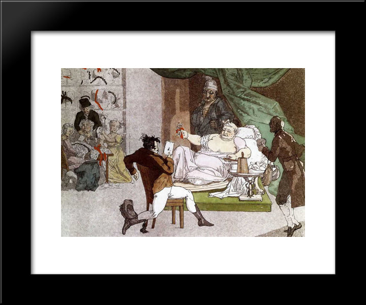 French Activities In The Store 20x24 Black Modern Wood Framed Art Print Poster by Venetsianov, Alexey