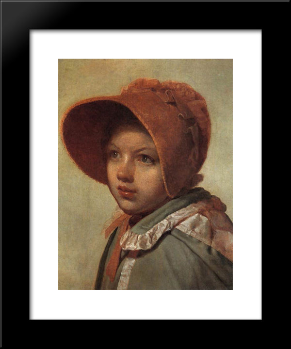 Portrait Of A. A. Venetsianova 20x24 Black Modern Wood Framed Art Print Poster by Venetsianov, Alexey