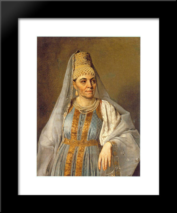 Portrait Of Marfa Venetsianova 20x24 Black Modern Wood Framed Art Print Poster by Venetsianov, Alexey