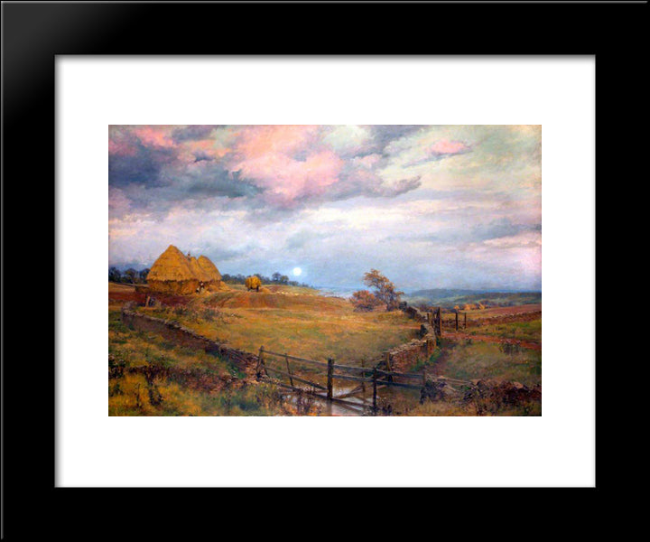On The Cotswolds 20x24 Black Modern Wood Framed Art Print Poster by Parsons, Alfred