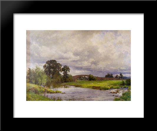 Thorverton Bridge 20x24 Black Modern Wood Framed Art Print Poster by Parsons, Alfred