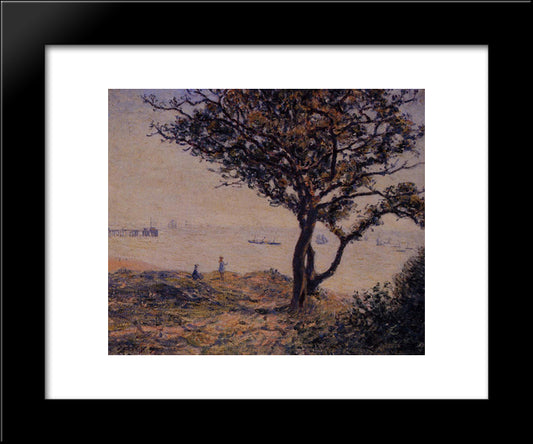 A Cardiff Shipping Lane 20x24 Black Modern Wood Framed Art Print Poster by Sisley, Alfred