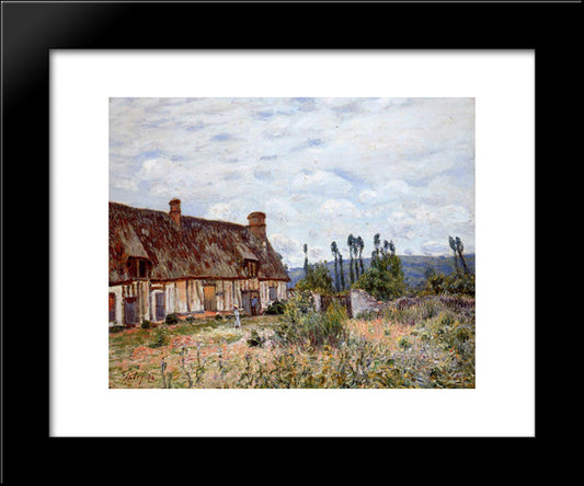 Abandoned Cottage 20x24 Black Modern Wood Framed Art Print Poster by Sisley, Alfred