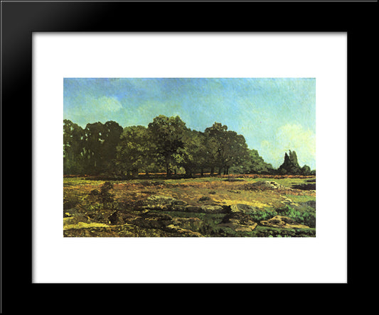 Avenue Of Chestnut Trees Near La Celle Saint Cloud 20x24 Black Modern Wood Framed Art Print Poster by Sisley, Alfred