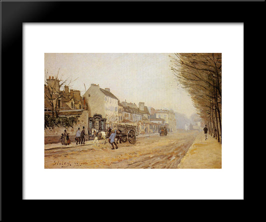 Boulevard Heloise, Argenteuil 20x24 Black Modern Wood Framed Art Print Poster by Sisley, Alfred
