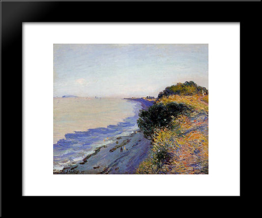 Bristol Channel From Penarth, Evening 20x24 Black Modern Wood Framed Art Print Poster by Sisley, Alfred