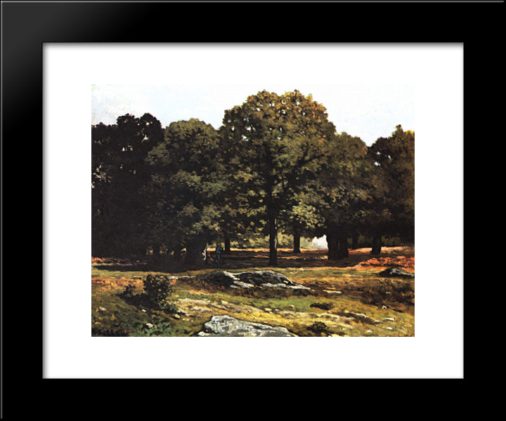 Chestnut Avenue In La Celle Saint Cloud 20x24 Black Modern Wood Framed Art Print Poster by Sisley, Alfred